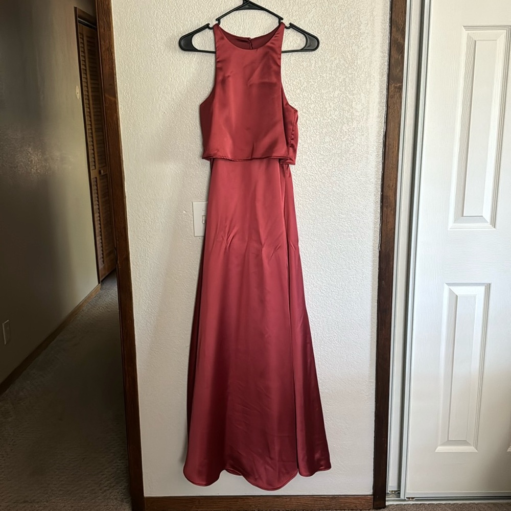 Lulus XS rust long dress
